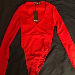 Nasty Gal red bodysuit